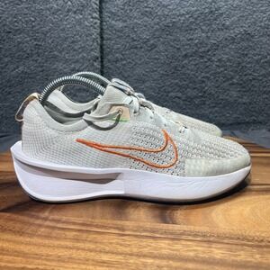 Nike Interact Run Women's Running Mesh Shoes White Sail Orange Size 8